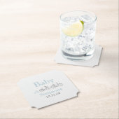 青い自転車の赤ちゃんシャワー ペーパーコースター (インサイチュ)