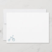 青い自転車の赤ちゃんシャワー 招待状 (裏面)