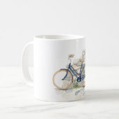 青い自転車バイク コーヒーマグカップ (正面左)