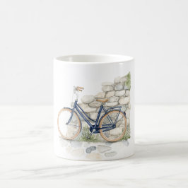 青い自転車バイク コーヒーマグカップ