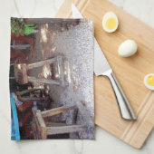 青い自転車 キッチンタオル (四つ折り)