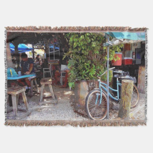 青い自転車 スローブランケット (正面)