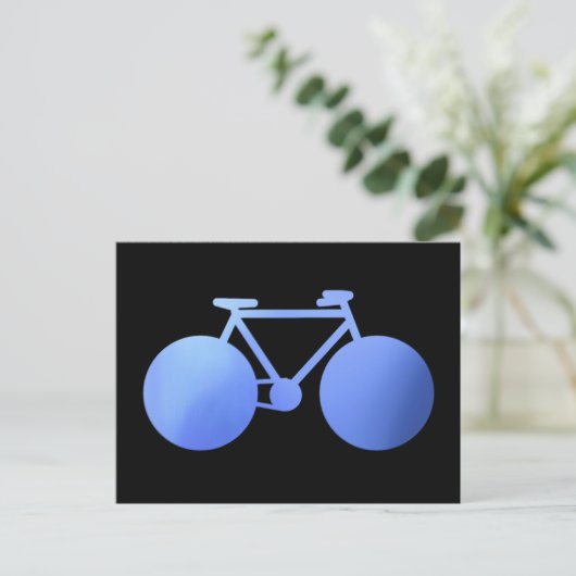青い自転車 ポストカード (スタンド正面)