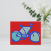 青い自転車 ポストカード (スタンド正面)