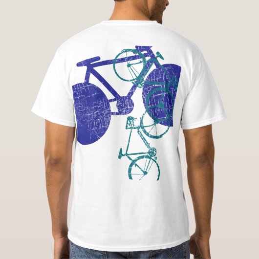 青い自転車 Tシャツ (裏面)