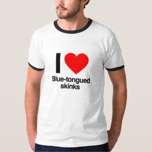 青い舌を使ったスキー Tシャツ