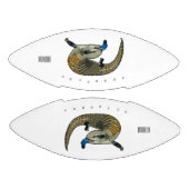 青い舌を使ったスケープの漫画イラストレーション アメリカンフットボール (パネル)