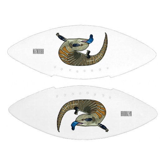 青い舌を使ったスケープの漫画イラストレーション アメリカンフットボール (パネル)