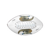 青い舌を使ったスケープの漫画イラストレーション アメリカンフットボール (正面)