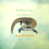 青い舌を使ったスケープの漫画イラストレーション ウィンドウサイン (シート3)