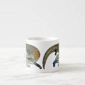 青い舌を使ったスケープの漫画イラストレーション エスプレッソカップ (正面)