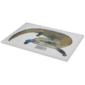 青い舌を使ったスケープの漫画イラストレーション カッティングボード (角)