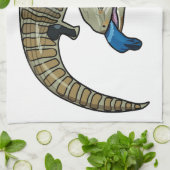 青い舌を使ったスケープの漫画イラストレーション キッチンタオル (折り畳み)