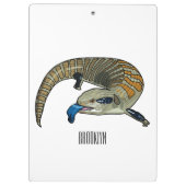 青い舌を使ったスケープの漫画イラストレーション クリップボード (裏面)