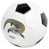 青い舌を使ったスケープの漫画イラストレーション サッカーボール (3/4)