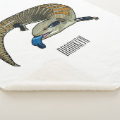 青い舌を使ったスケープの漫画イラストレーション シェルパブランケット (3/4)