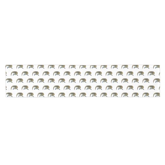 青い舌を使ったスケープの漫画イラストレーション ショートテーブルランナー (横)