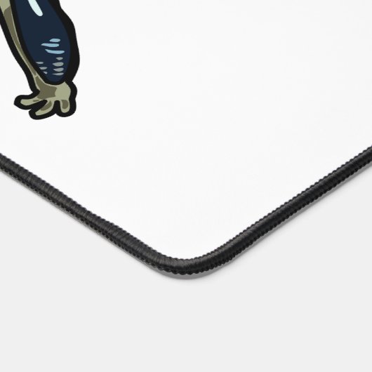 青い舌を使ったスケープの漫画イラストレーション デスクマット (コーナー)