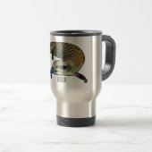 青い舌を使ったスケープの漫画イラストレーション トラベルマグ (正面右)