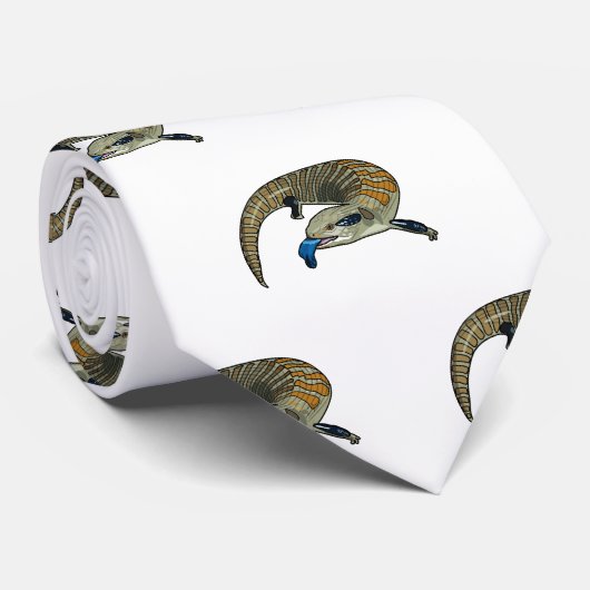 青い舌を使ったスケープの漫画イラストレーション ネクタイ (ロール)