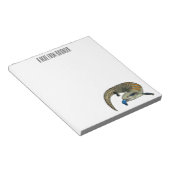 青い舌を使ったスケープの漫画イラストレーション ノートパッド (アングル)