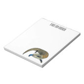 青い舌を使ったスケープの漫画イラストレーション ノートパッド (回転)