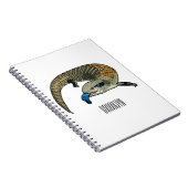 青い舌を使ったスケープの漫画イラストレーション ノートブック (右側)