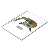 青い舌を使ったスケープの漫画イラストレーション ノートブック (左側)