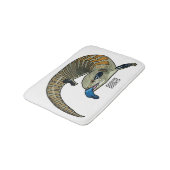 青い舌を使ったスケープの漫画イラストレーション バスマット (アングル)