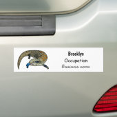 青い舌を使ったスケープの漫画イラストレーション バンパーステッカー (車上)