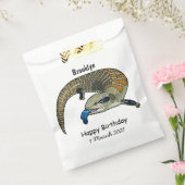 青い舌を使ったスケープの漫画イラストレーション フェイバーバッグ (封をした状態)