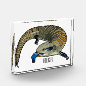 青い舌を使ったスケープの漫画イラストレーション フォトブロック (左)