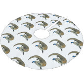 青い舌を使ったスケープの漫画イラストレーション ブラッシュドポリエステルツリースカート (アングル)