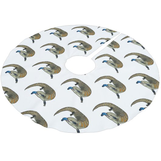 青い舌を使ったスケープの漫画イラストレーション ブラッシュドポリエステルツリースカート (アングル)