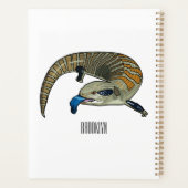 青い舌を使ったスケープの漫画イラストレーション プランナー手帳 (裏面)