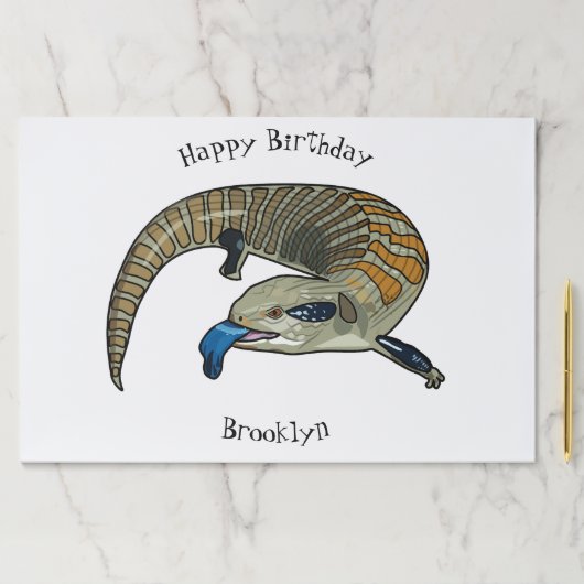 青い舌を使ったスケープの漫画イラストレーション ペーパーパッド