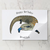 青い舌を使ったスケープの漫画イラストレーション ペーパーパッド (折り畳み)