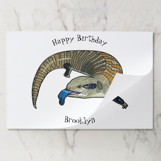 青い舌を使ったスケープの漫画イラストレーション ペーパーパッド