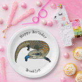 青い舌を使ったスケープの漫画イラストレーション ペーパープレート (パーティー)