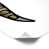 青い舌を使ったスケープの漫画イラストレーション ポスター (コーナー)