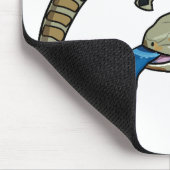 青い舌を使ったスケープの漫画イラストレーション マウスパッド (コーナー)