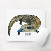 青い舌を使ったスケープの漫画イラストレーション マウスパッド (マウス)