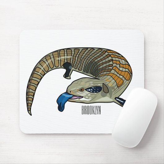 青い舌を使ったスケープの漫画イラストレーション マウスパッド (マウス)