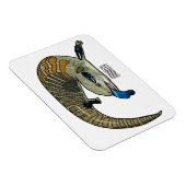 青い舌を使ったスケープの漫画イラストレーション マグネット (右側)