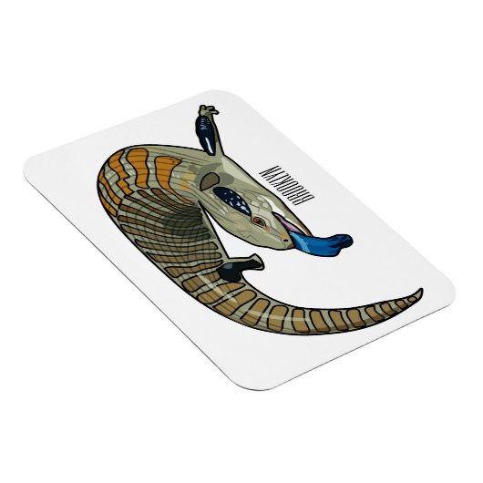 青い舌を使ったスケープの漫画イラストレーション マグネット (右側)