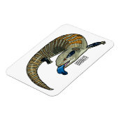 青い舌を使ったスケープの漫画イラストレーション マグネット (左側)