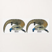 青い舌を使ったスケープの漫画イラストレーション ヨガマット (裏面(横))