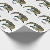 青い舌を使ったスケープの漫画イラストレーション ラッピングペーパー (角)