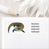 青い舌を使ったスケープの漫画イラストレーション ラベル (インサイチュ)