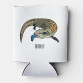 青い舌を使ったスケープの漫画イラストレーション 缶クーラー (正面)